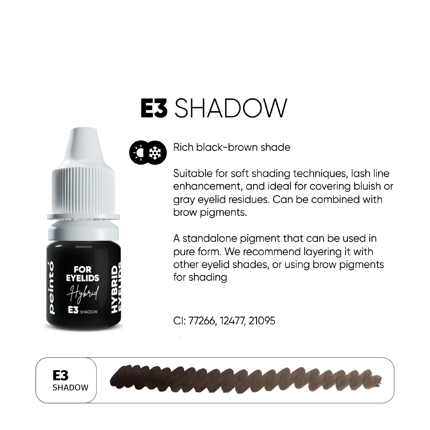 PEINTO ქუთუთოს პიგმენტი E3 Shadow